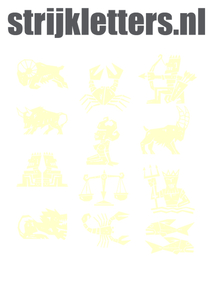 Vel Strijkletters Sterrenbeelden Flex Beige - afb. 1