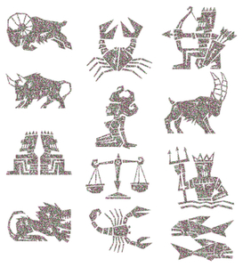 Vel Strijkletters Sterrenbeelden Glitter Regenboog Multicolor 453 - afb. 2