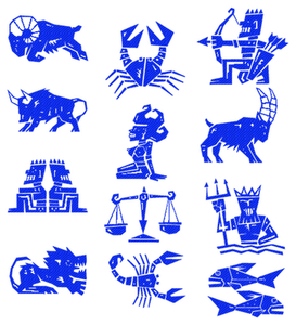 Vel Strijkletters Sterrenbeelden Design Carbon Blauw - afb. 2