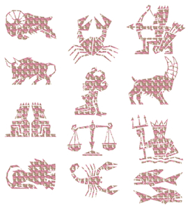 Vel Strijkletters Sterrenbeelden Design Leger Roze - afb. 2