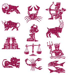 Vel Strijkletters Sterrenbeelden Design Zebra Roze - afb. 2