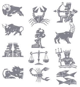 Vel Strijkletters Sterrenbeelden Polyester Ondergrond Grijs - afb. 2