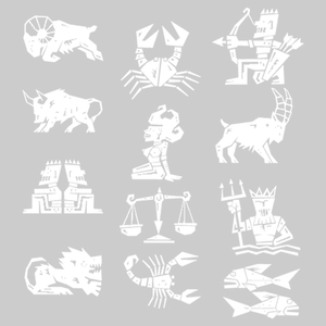 Vel Strijkletters Sterrenbeelden Polyester Ondergrond Wit - afb. 2