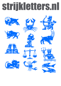 Vel Strijkletters Sterrenbeelden Flex Licht Blauw - afb. 1