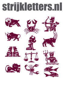Vel Strijkletters Sterrenbeelden Flex Burgundy - afb. 1