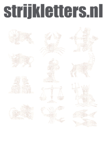 Vel Strijkletters Sterrenbeelden Glitter White Glitter 444 - afb. 1