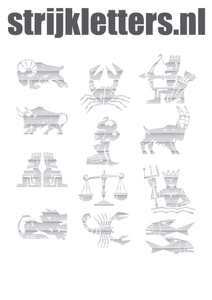 Vel Strijkletters Sterrenbeelden Glitter Rainbow White 488 - afb. 1