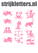 Vel Strijkletters Sterrenbeelden Glitter Medium Pink - afb. 1