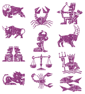 Vel Strijkletters Sterrenbeelden Glitter Lavender 428 - afb. 2