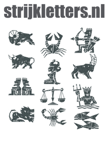 Vel Strijkletters Sterrenbeelden Glitter Grey Glitter 459 - afb. 1