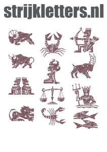 Vel Strijkletters Sterrenbeelden Glitter Rose Gold Glitter 486 - afb. 1