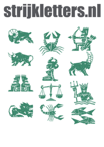 Vel Strijkletters Sterrenbeelden Glitter Emerald Glitter 427 - afb. 1