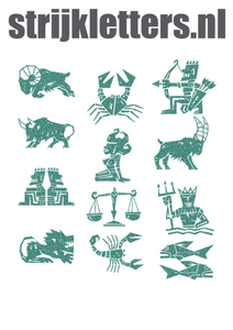 Vel Strijkletters Sterrenbeelden Glitter Jade Glitter 482 - afb. 1