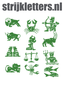 Vel Strijkletters Sterrenbeelden Glitter Green Glitter 455 - afb. 1