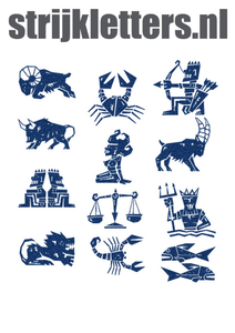Vel Strijkletters Sterrenbeelden Glitter Navy Blue Glitter 423 - afb. 1