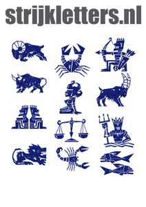 Vel Strijkletters Sterrenbeelden Glitter Royal Blue Glitter 489 - afb. 1