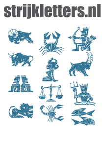 Vel Strijkletters Sterrenbeelden Glitter Bleu Glitter 454 - afb. 1