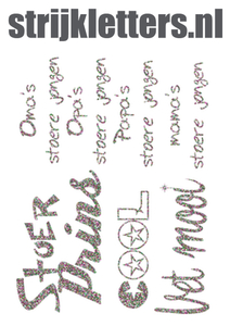 Vel Strijkletters Stoer Glitter Regenboog Multicolor 453 - afb. 1