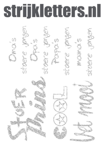 Vel Strijkletters Stoer Glitter Silver 450 - afb. 1