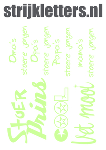 Vel Strijkletters Stoer Glow in the Dark - afb. 1