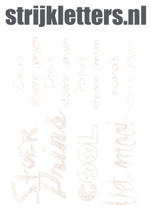 Vel Strijkletters Stoer Glitter White Glitter 444 - afb. 1