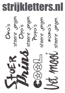 Vel Strijkletters Stoer Glitter Black Glitter 458 - afb. 1