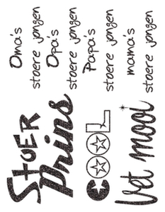 Vel Strijkletters Stoer Glitter Black Glitter 458 - afb. 2