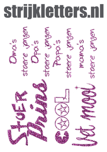 Vel Strijkletters Stoer Glitter Lavender 428 - afb. 1