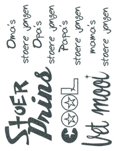 Vel Strijkletters Stoer Glitter Grey Glitter 459 - afb. 2