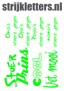 Vel Strijkletters Stoer Glow in the Dark Groen - afb. 1