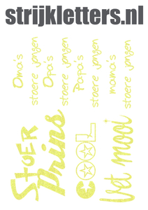 Vel Strijkletters Stoer Glitter Neon Yellow Glitter 446 - afb. 1