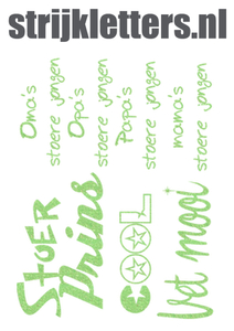 Vel Strijkletters Stoer Glitter Neon Green Glitter 447 - afb. 1