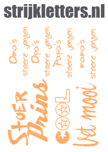 Vel Strijkletters Stoer Glitter Neon Orange Glitter 449 - afb. 1