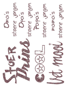 Vel Strijkletters Stoer Glitter Rose Gold Glitter 486 - afb. 2