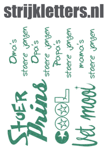 Vel Strijkletters Stoer Glitter Emerald Glitter 427 - afb. 1