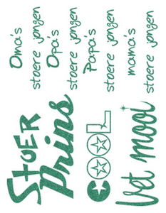 Vel Strijkletters Stoer Glitter Emerald Glitter 427 - afb. 2