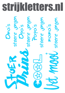 Vel Strijkletters Stoer Glow in the Dark Blauw - afb. 1