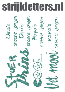 Vel Strijkletters Stoer Glitter Jade Glitter 482 - afb. 1