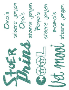 Vel Strijkletters Stoer Glitter Jade Glitter 482 - afb. 2