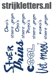 Vel Strijkletters Stoer Glitter Navy Blue Glitter 423 - afb. 1