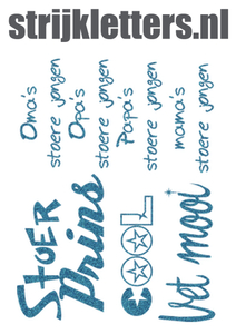 Vel Strijkletters Stoer Glitter Bleu Glitter 454 - afb. 1