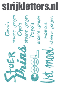 Vel Strijkletters Stoer Glitter Sky Bleu Glitter 445 - afb. 1