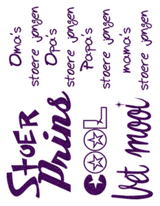 Vel Strijkletters Stoer Glitter Purple Glitter 424 - afb. 2