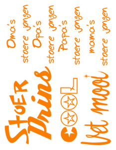 Vel Strijkletters Stoer Glow in the Dark Oranje - afb. 2