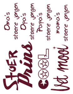 Vel Strijkletters Stoer Glitter Burgundy  Glitter 422 - afb. 2