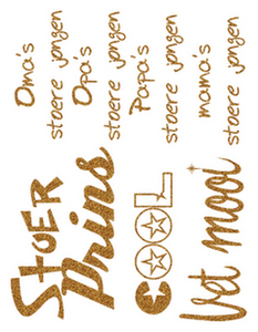 Vel Strijkletters Stoer Glitter Dark Gold 429 - afb. 2