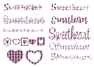 Vel Strijkletters Sweetheart Holografische Roze - afb. 2
