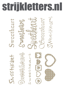 Vel Strijkletters Sweetheart Parlemoer - afb. 1