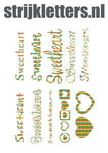 Vel Strijkletters Sweetheart Rainbow Regenboog Folie - afb. 1