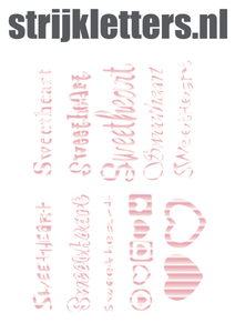 Vel Strijkletters Sweetheart Mirror Roze - afb. 1